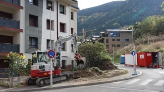 Un tram del carrer de la Clota Verda en obres. | M.R (ANA)