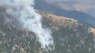 L'incendi forestal declarat aquest dimecres al pic de Salòria, a la zona d'Os de Civís